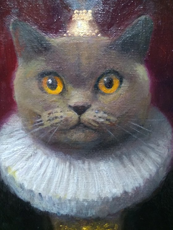 Cat Countess With Mouse.Do you want to have a beautiful portrait of your pet? Then send me a photo of your favorite cat, dog or mouse.