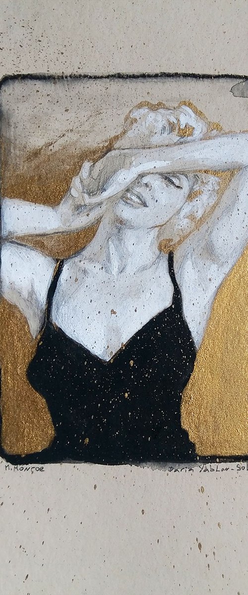 Golden Marilyn Monroe #2 by Daria Yablon-Soloviova