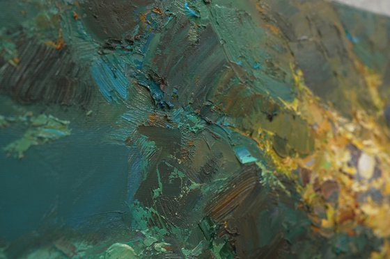 Night space over the bay