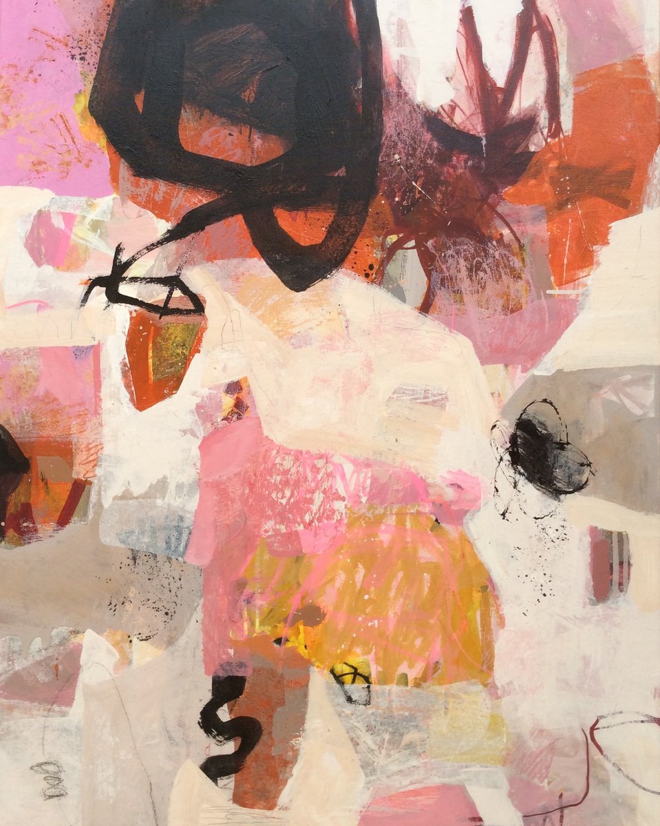 Abstract Acrylic Painting By Linda Coppens, 31 X 39", Poetry Of Life 13, Original Artwork