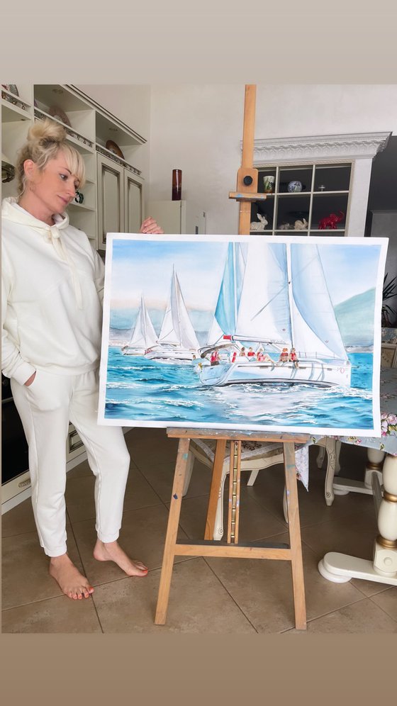 “On the yacht”