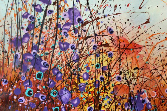 "Moodcatcher" - Super sized floral landscape painting