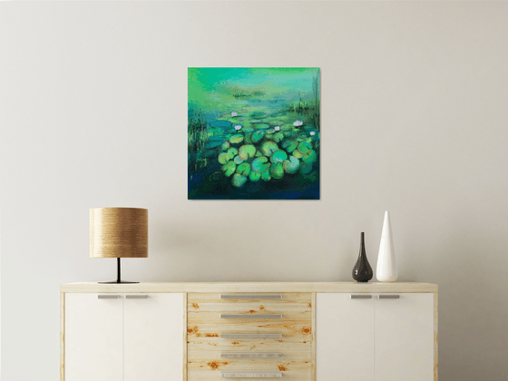 Water Lily Pond ! Comtemporary Abstract Art