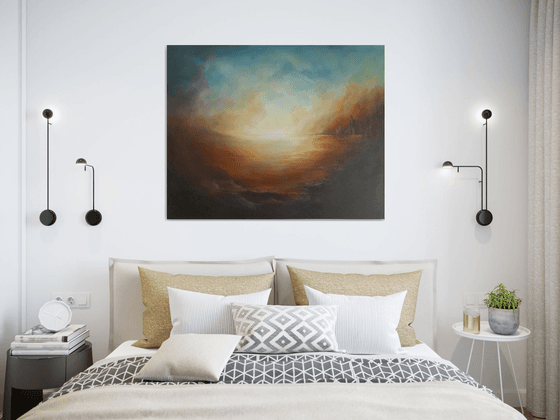 THE AWAKENING VI (Large Abstract/Impressionist Oil Painting - 100CMS X 80CMS X 4.5CMS)