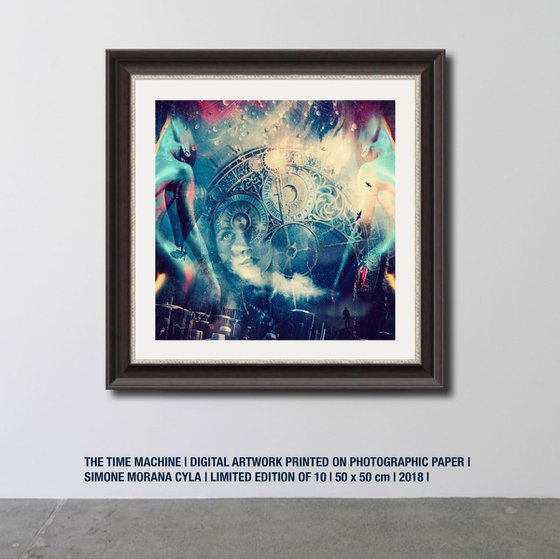 THE TIME MACHINE | 2018 | DIGITAL ARTWORK PRINTED ON PHOTOGRAPHIC PAPER | HIGH QUALITY | LIMITED EDITION OF 10 | SIMONE MORANA CYLA | 50 X 50 CM
