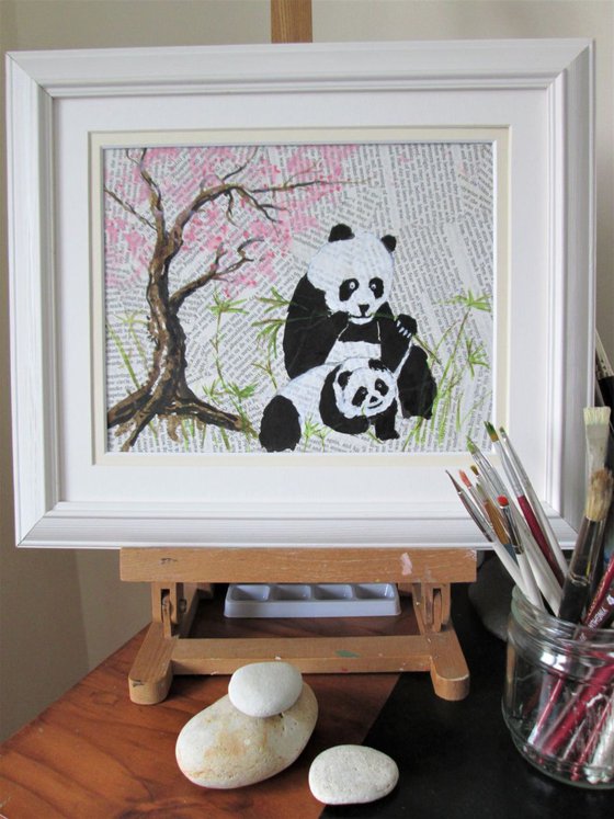 Mother and Baby Panda bears