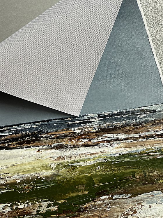 Coastal Fields in Grey Light
