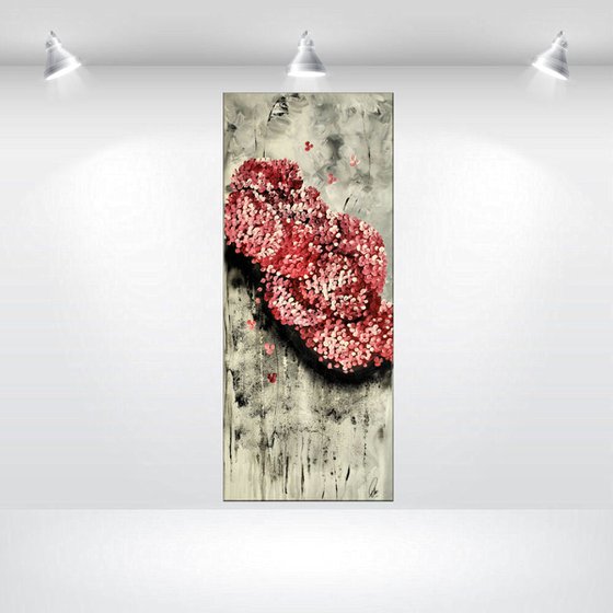 Everlasting Summer II  acrylic abstract painting flowers blossoms nature painting canvas wall art