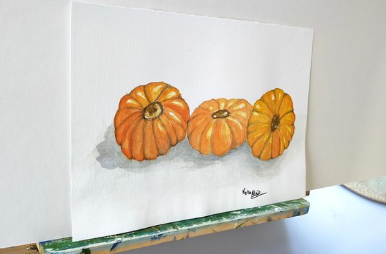 2 paintings Pumpkins