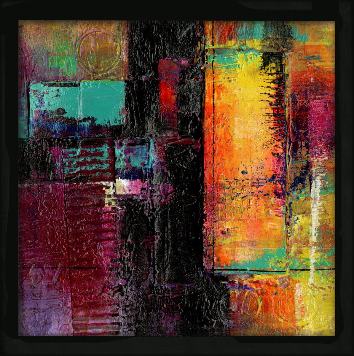 Abstract Painting By Kathy Morton Stanion, 13 X 13", Simply Divine 3, Original Artwork