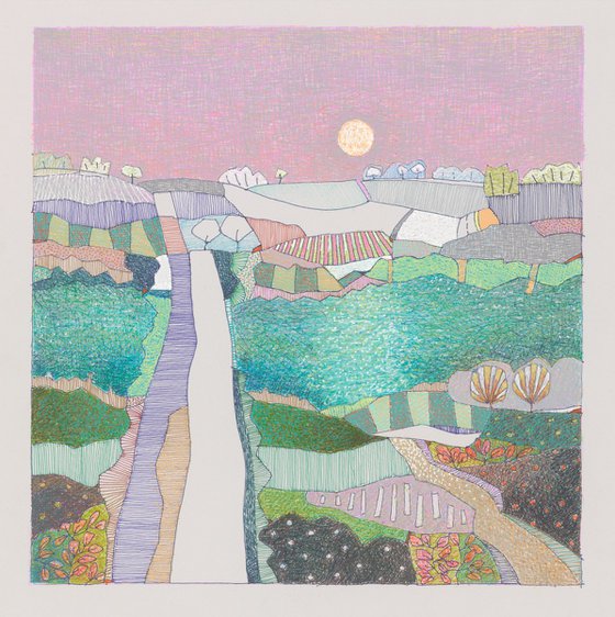 SOLD-Under pink skies