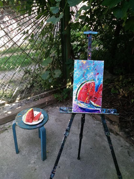 Watermelon still life