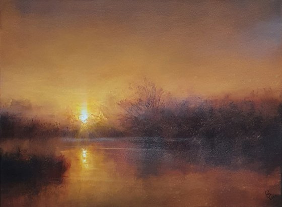 " Hazy Sunrise "