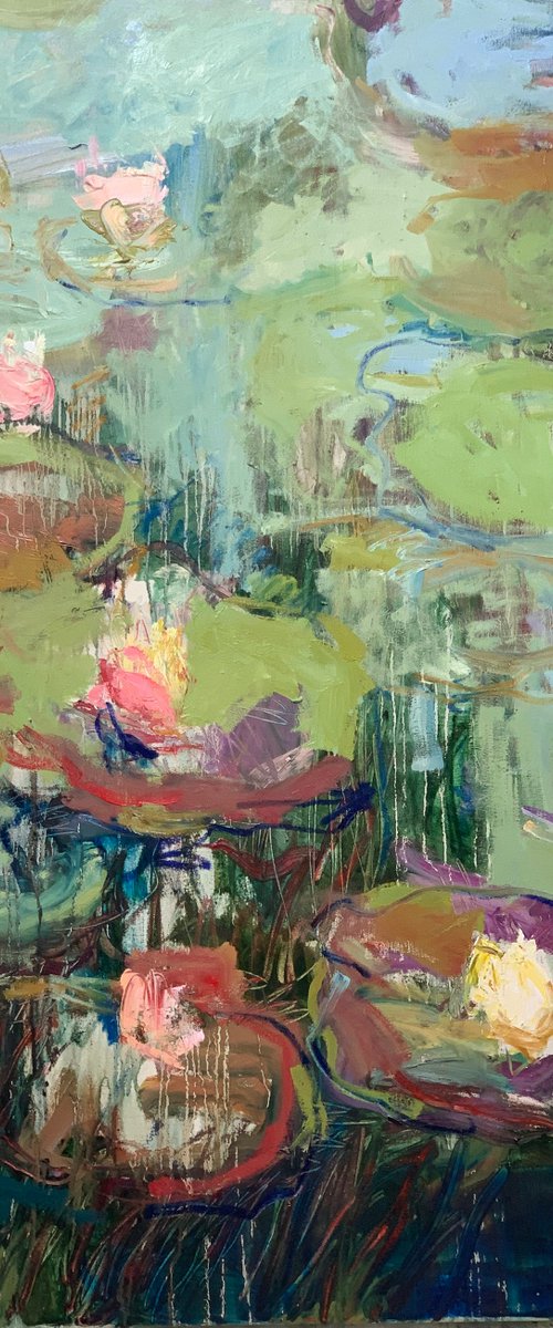 The water-lily pond. by Lilia Orlova-Holmes
