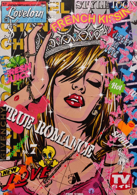 Candy Princess 140cm x 100cm Beauty Queen Textured Urban Pop Art
