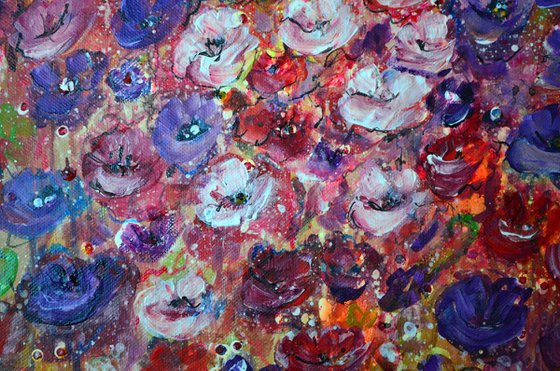 Abstract Flowers - Deep Edge Canvas Ready to Hang Home Decor