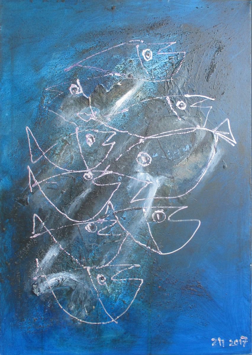 blue Fishes by Sonja Zeltner-Muller