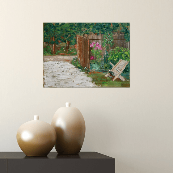 Invitation. An estate in the forest /  ORIGINAL PAINTING