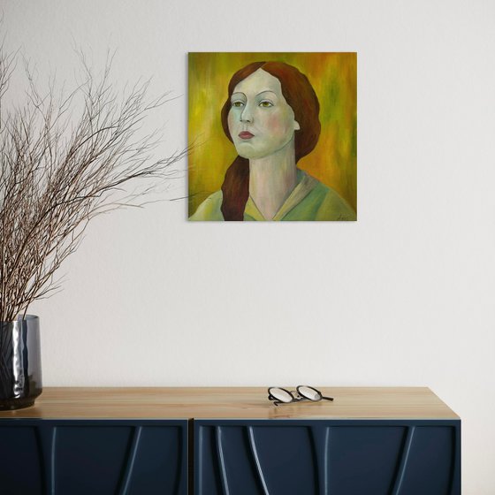 Portrait in Green Light
