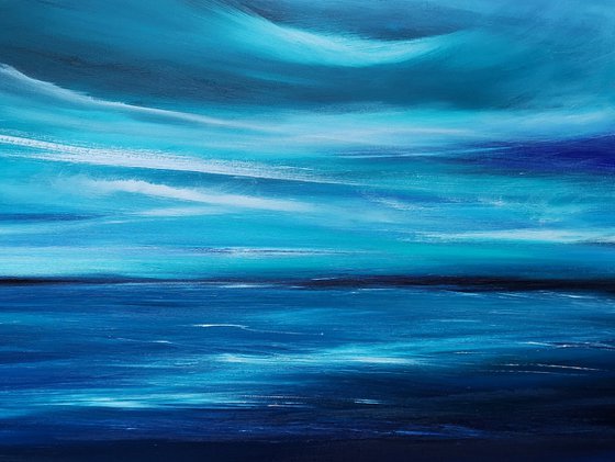 For the Love of Blue I - seascape, emotional, panoramic