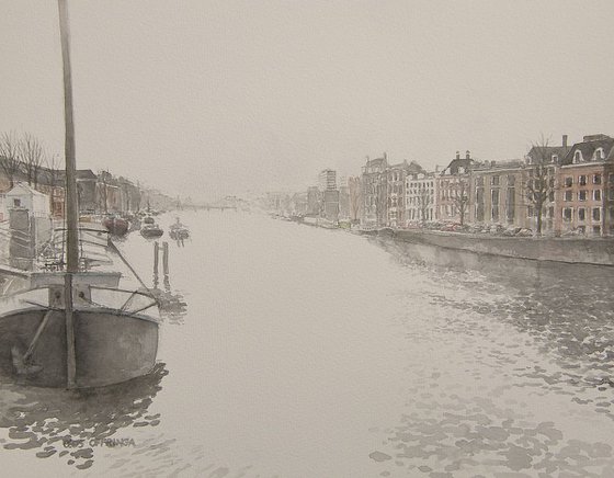 Winter light at the Amstel, Amsterdam