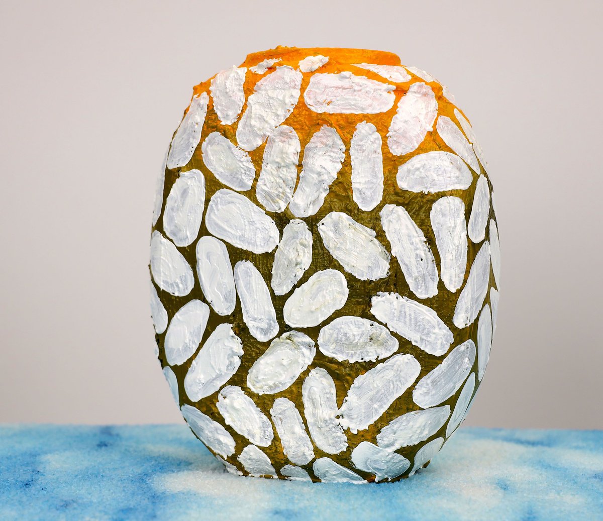 Abstract Still Life Sculpture By Poovi Art, 8 X 11", Sculpture Pot - Resilence, Original Artwork