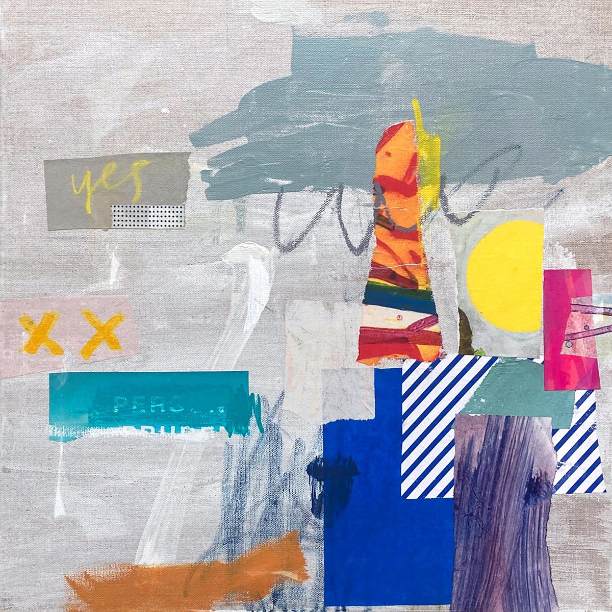 Expressive Painting , Connection By Kate Strupinski, 16 X 16, Artwork For Sale On Artfinder