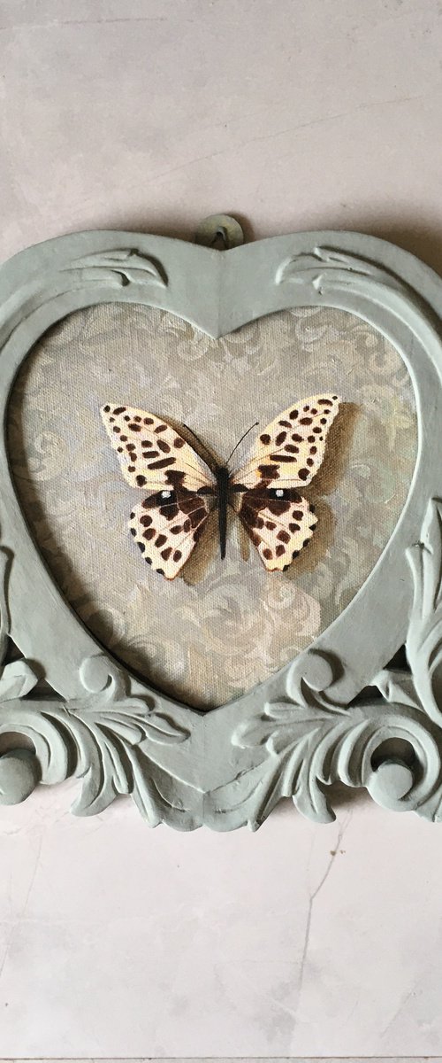 Butterfly in Blue Heart by Priyanka Singh