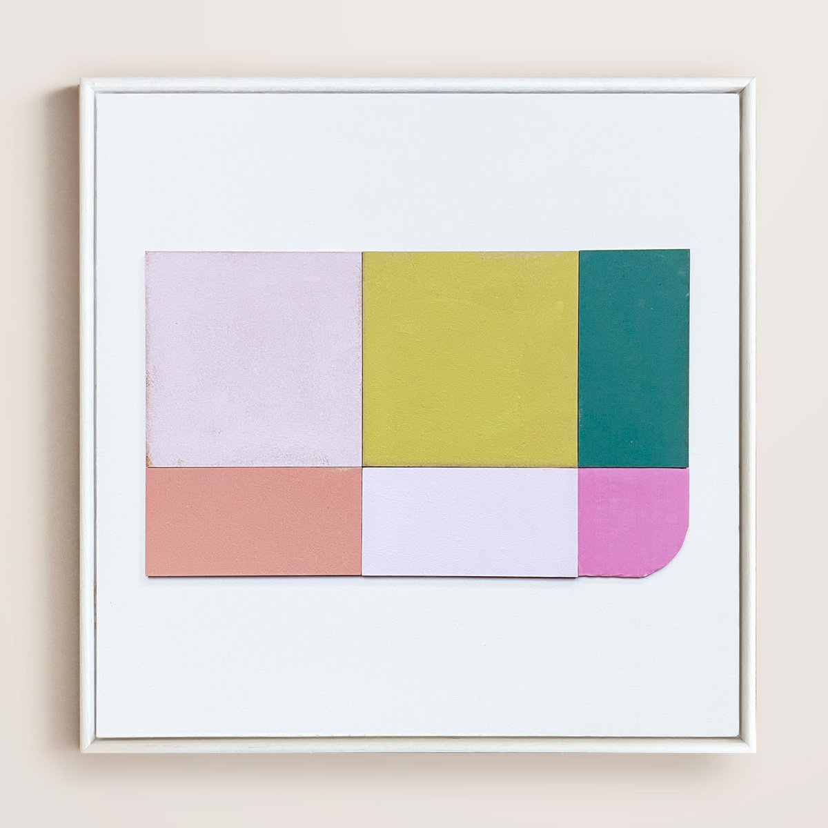 Abstract Relief By Francesca Iannaccone, 12 X 12, Playfield No.17, Original Artwork