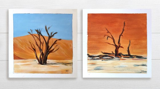 Desert Acacia Diptych