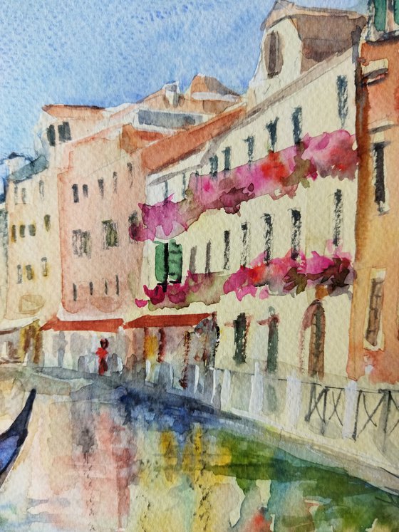 Venetian canals - Venice Italy - Gondola