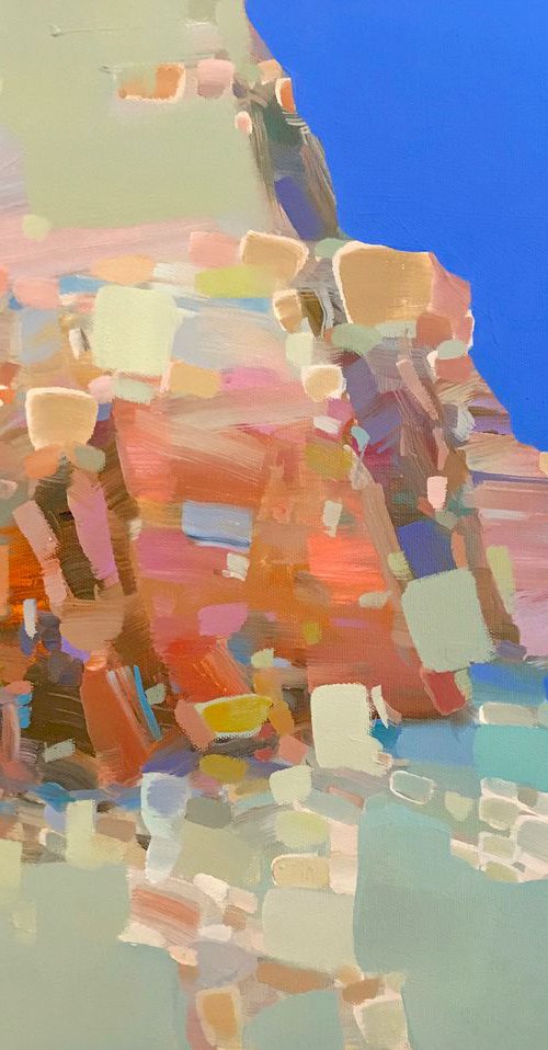 Malibu Cliffs, Original oil painting, Handmade artwork, One of a kind by Vahe Yeremyan