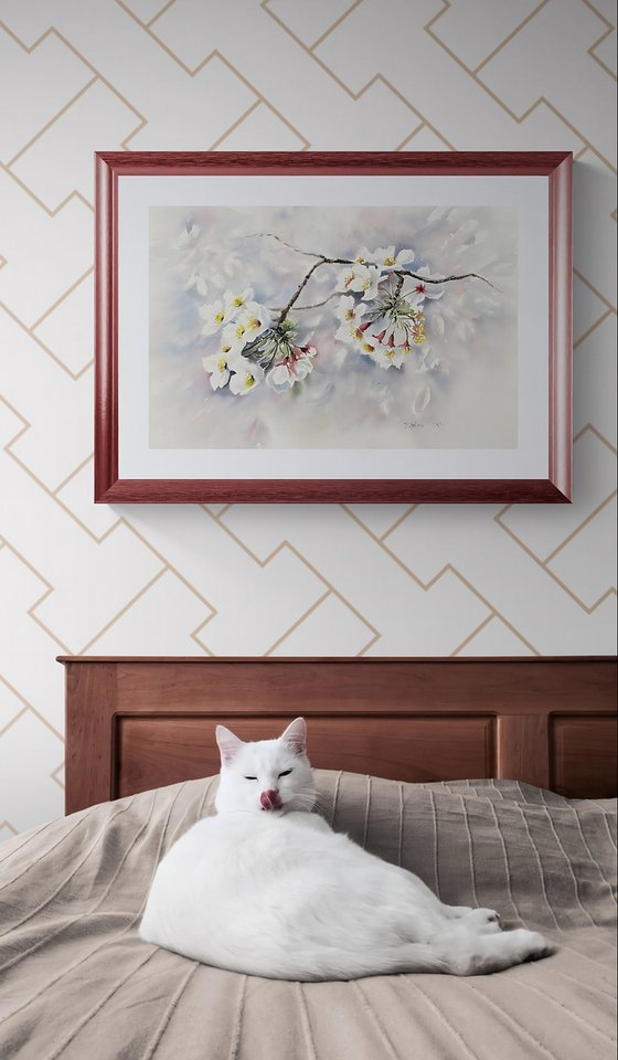 Whisper of petals, blossoms, apples