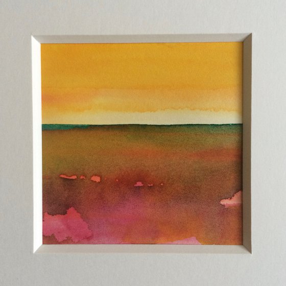 Ahrenshoop Dreaming X  I  Landscape Miniature Watercolor