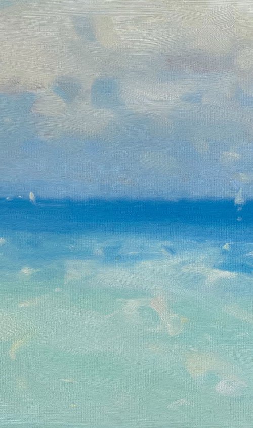 Coastal, Original oil painting, Handmade artwork, One of a kind by Vahe Yeremyan