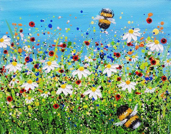 Bumble Bees & Daisies #3