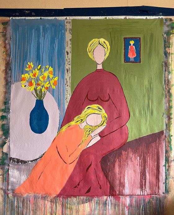 Mother Daughter Original Painting