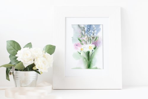 Spring Bouquet with Daffodils by Olga Koelsch