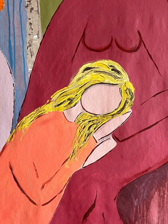 Mother Daughter Original Painting