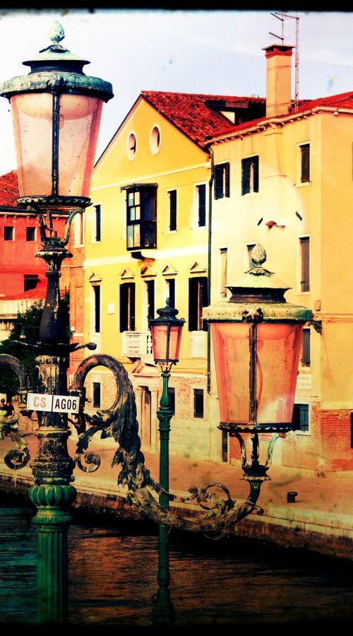 Venice in Italy - 60x80x4cm print on canvas 02502m1 READY to HANG by Kuebler
