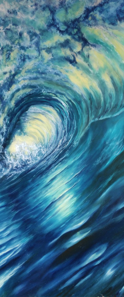 Don't bring me down, wave painting by Gianluca Cremonesi