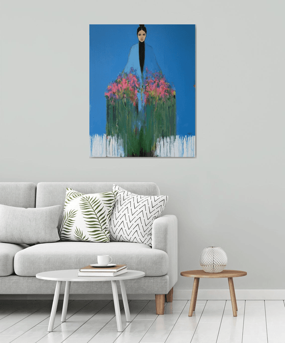 The Girl with Bouquet