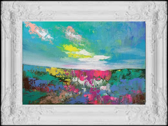 Turquoise Dreams !! Abstract Painting !! Abstract !! Small Painting !!