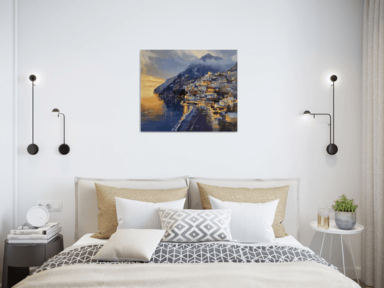 Sunset over the city