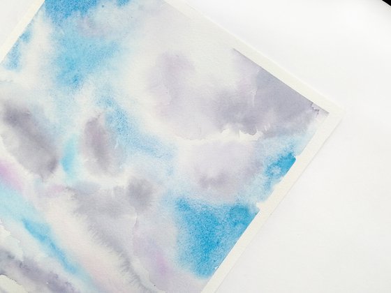 Clouds landscape painting