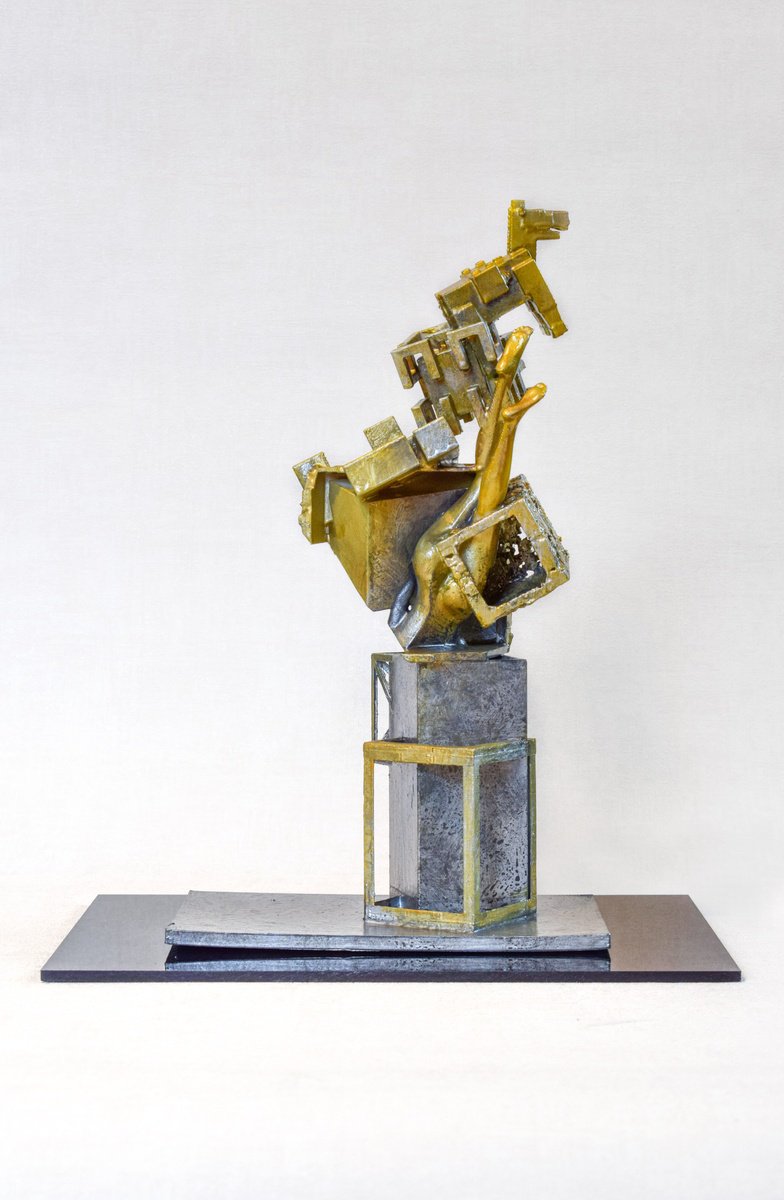 Surrealistic Portrait Sculpture By Nikolay Devnenski, 12 X 14", The Ranch Of A Famous, Original Artwork