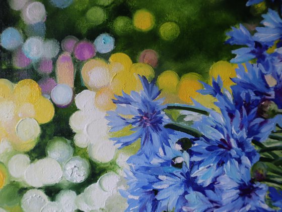 Cornflowers Summer Still Life