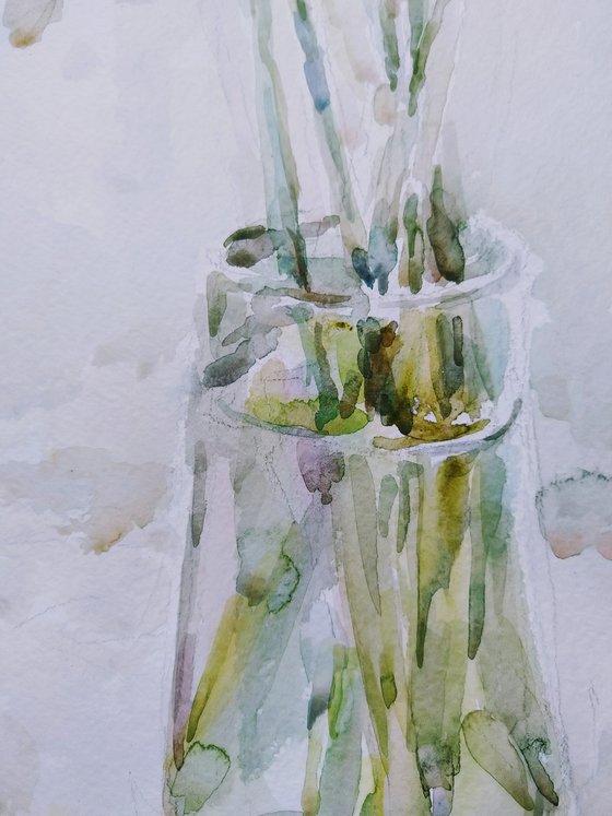 Daffodils. Original watercolour painting.