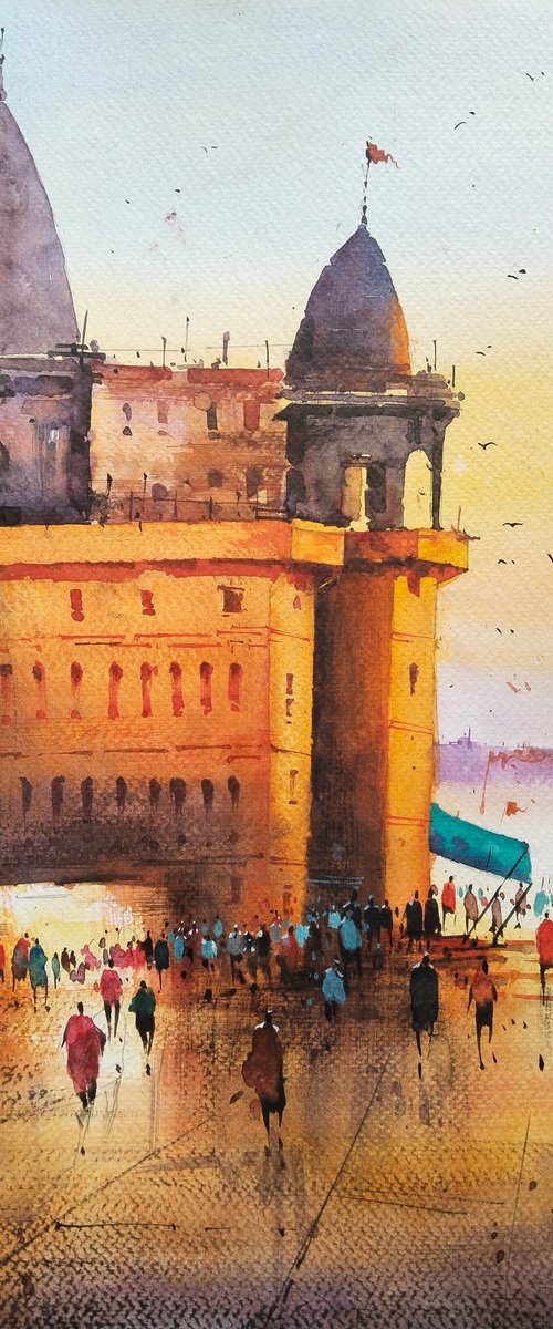 Benaras Ghat by Saheb Mondal