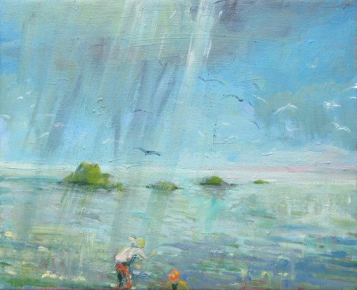 Climbers on the Coast by Alan Pergusey